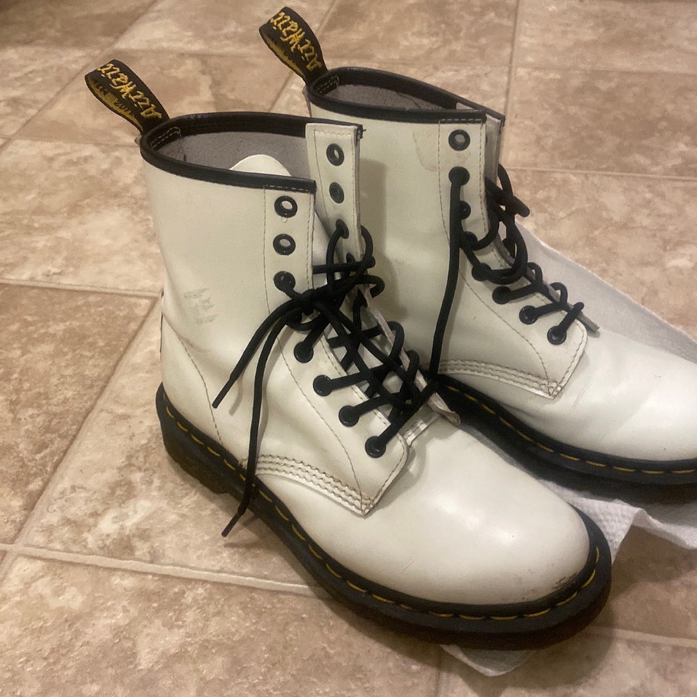 Dr. Martens white boots